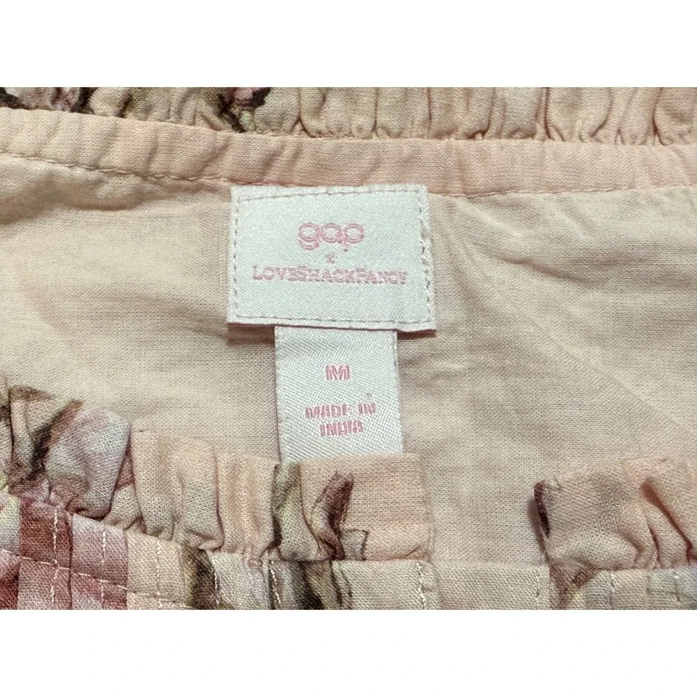 Gap x LoveShackFancy Kids Floral Eyelet Top and Skirt Set Pink Rose Size M 8-9